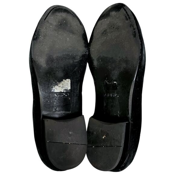 Men\'s Aldo Black Suede Smoking Loafers with Silver Stars - Size 9 - $120 Retail